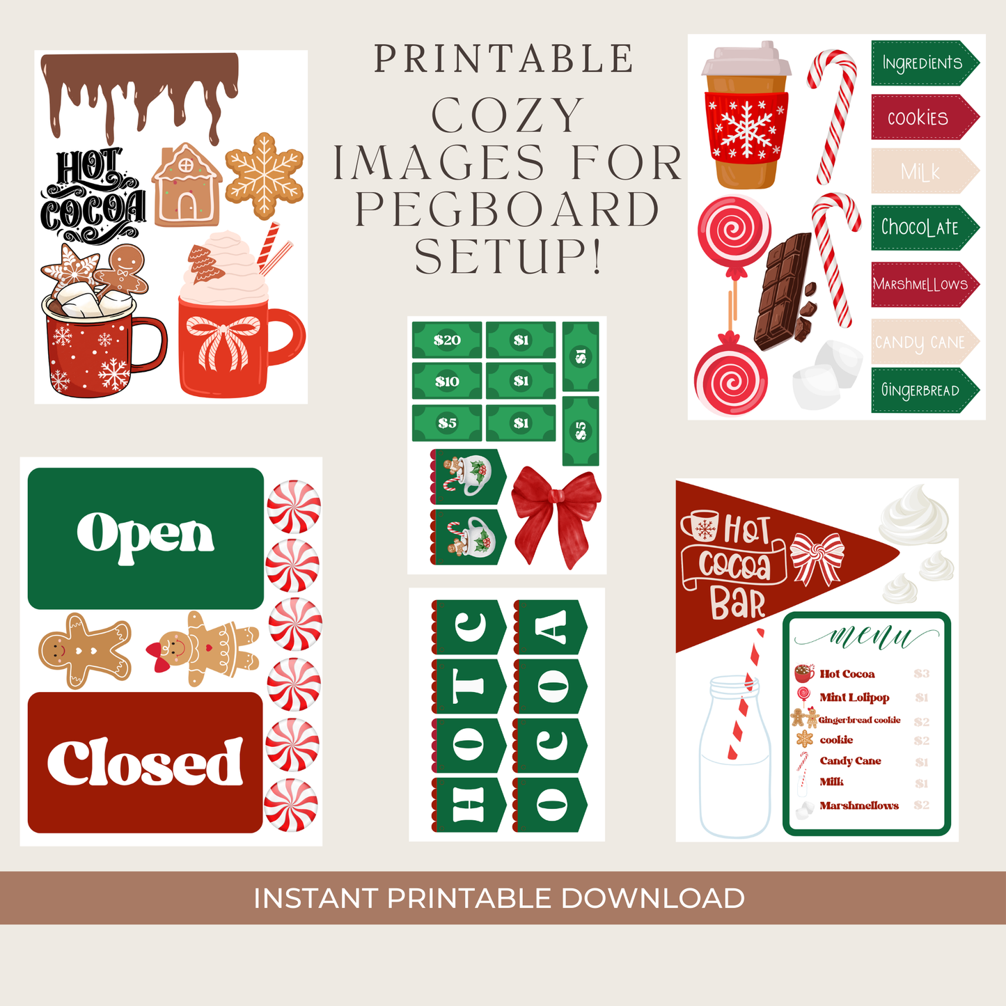 Hot Cocoa Recipe Cards
