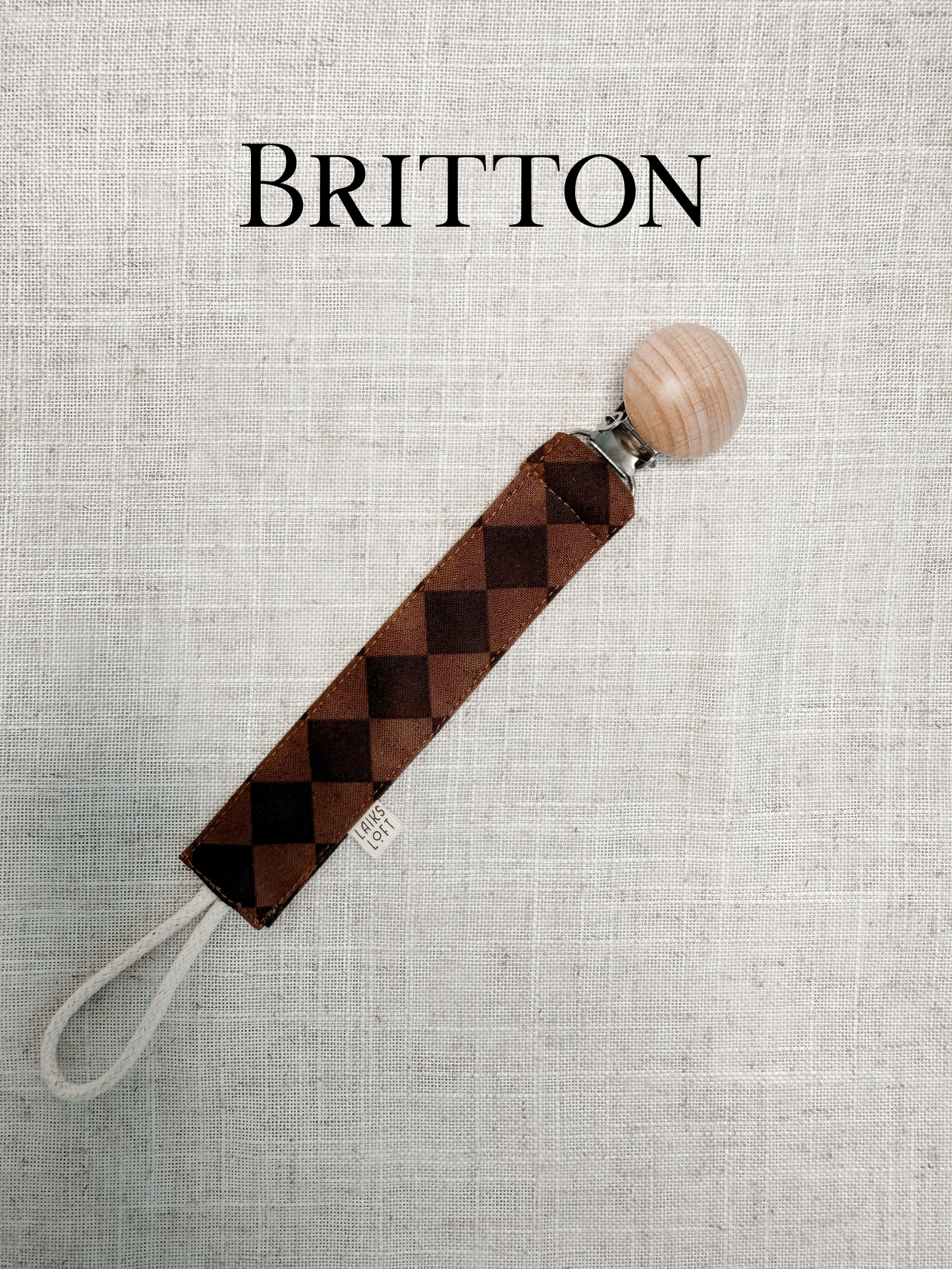 Fabric Pacifier Clip (Collection 2)
