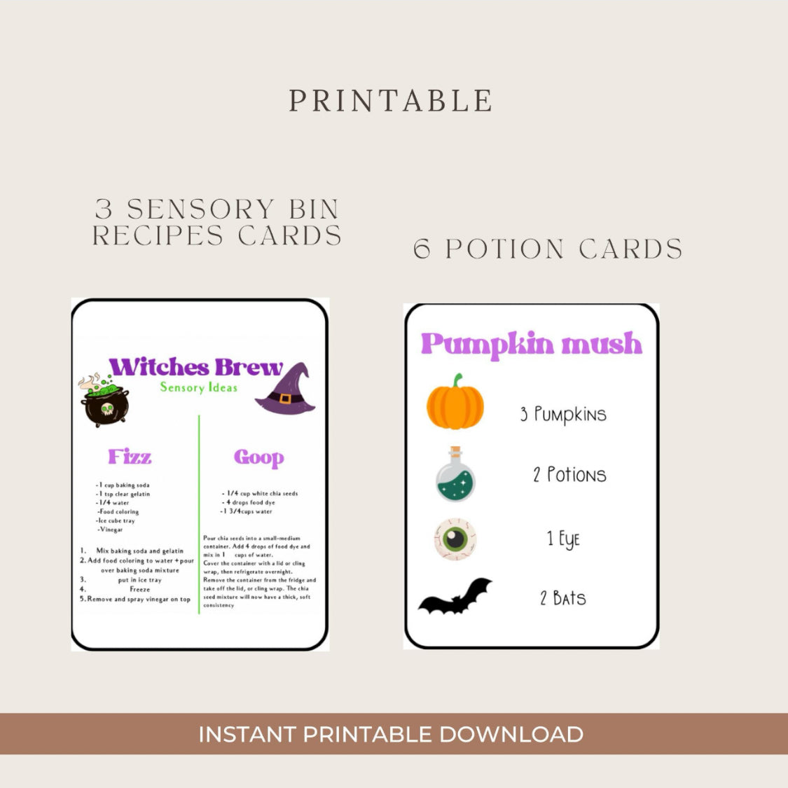 Digital Cauldron Recipe Cards