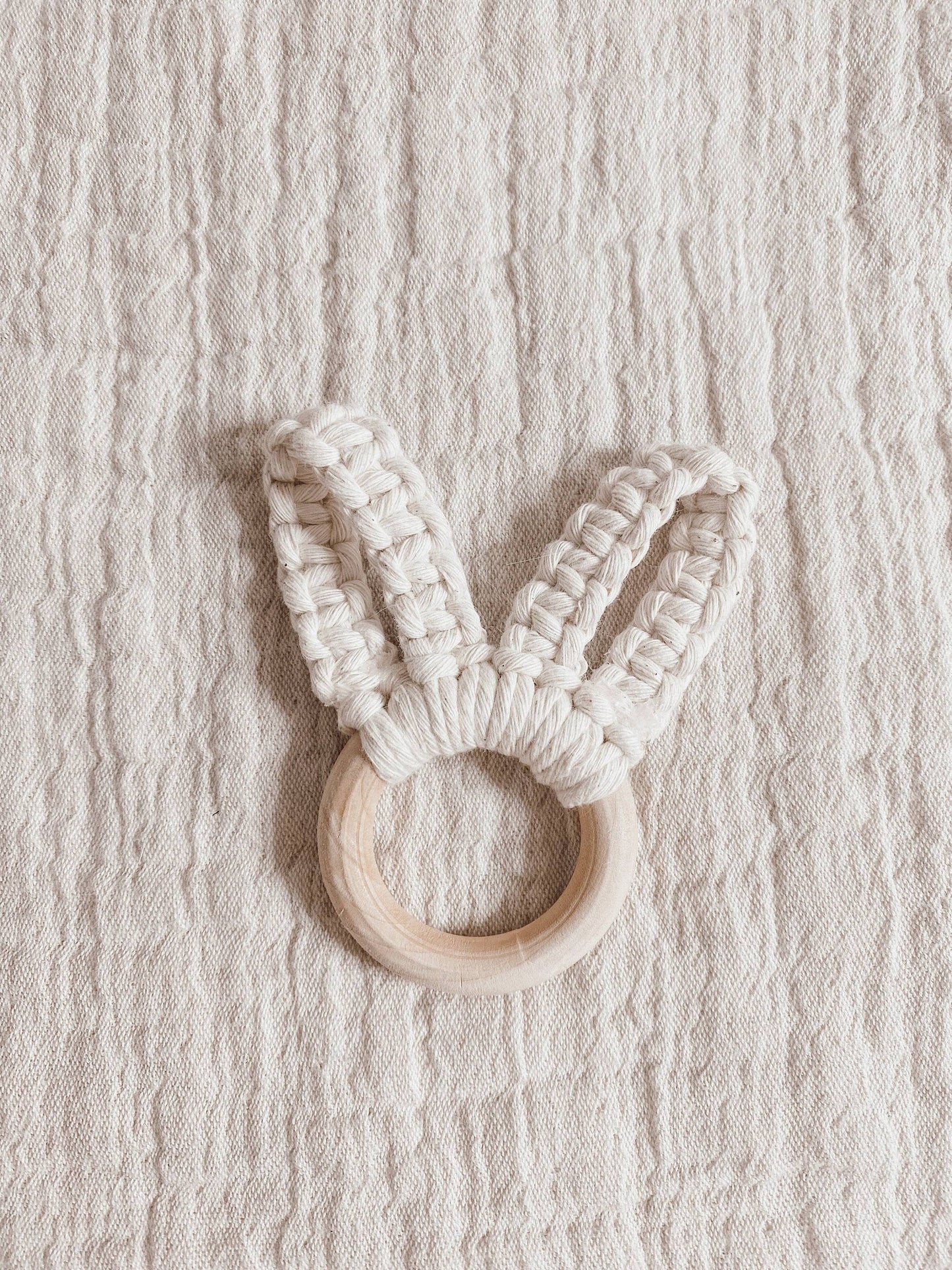Macrame Bunny Ear Teether