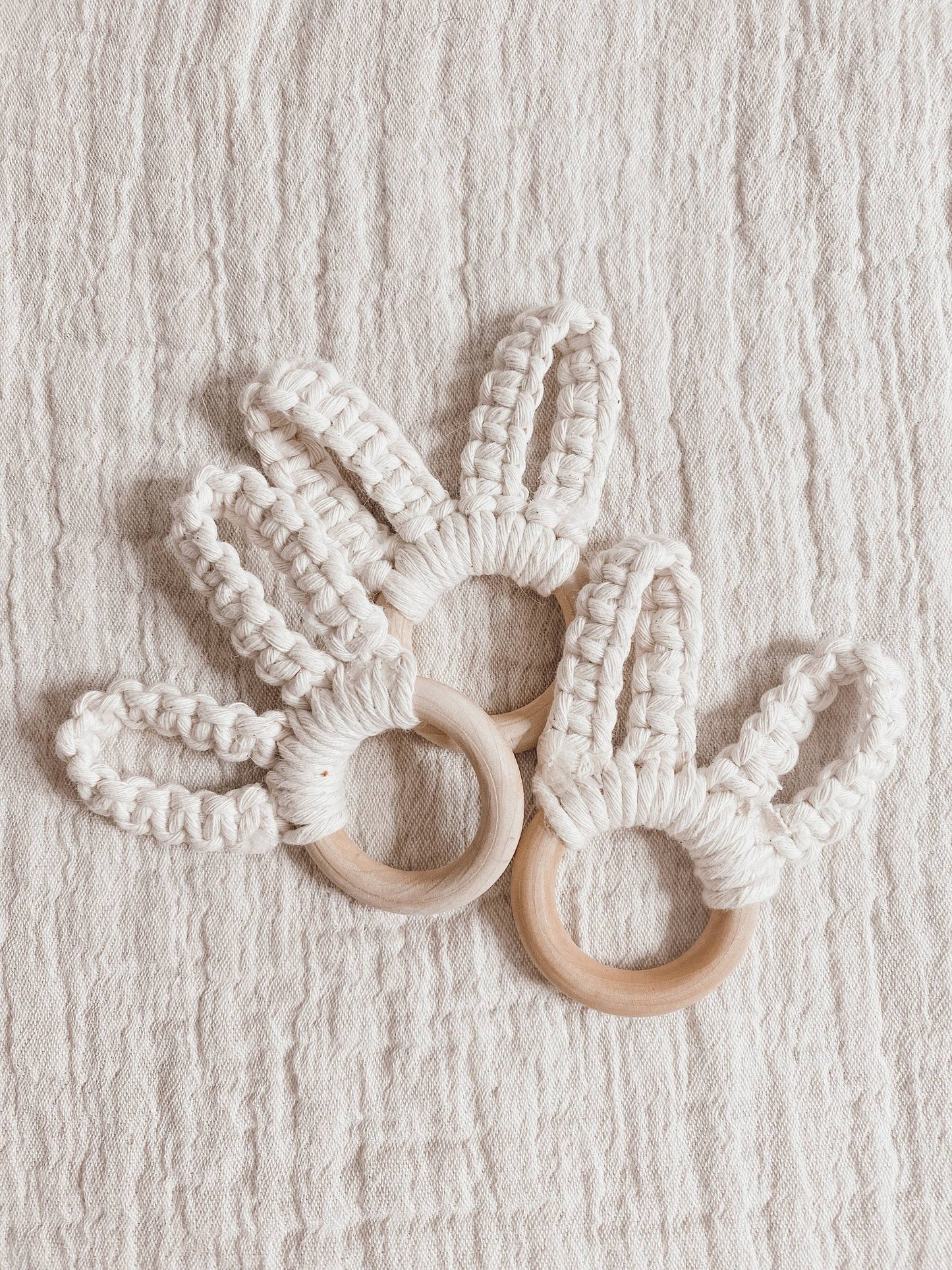 Macrame Bunny Ear Teether