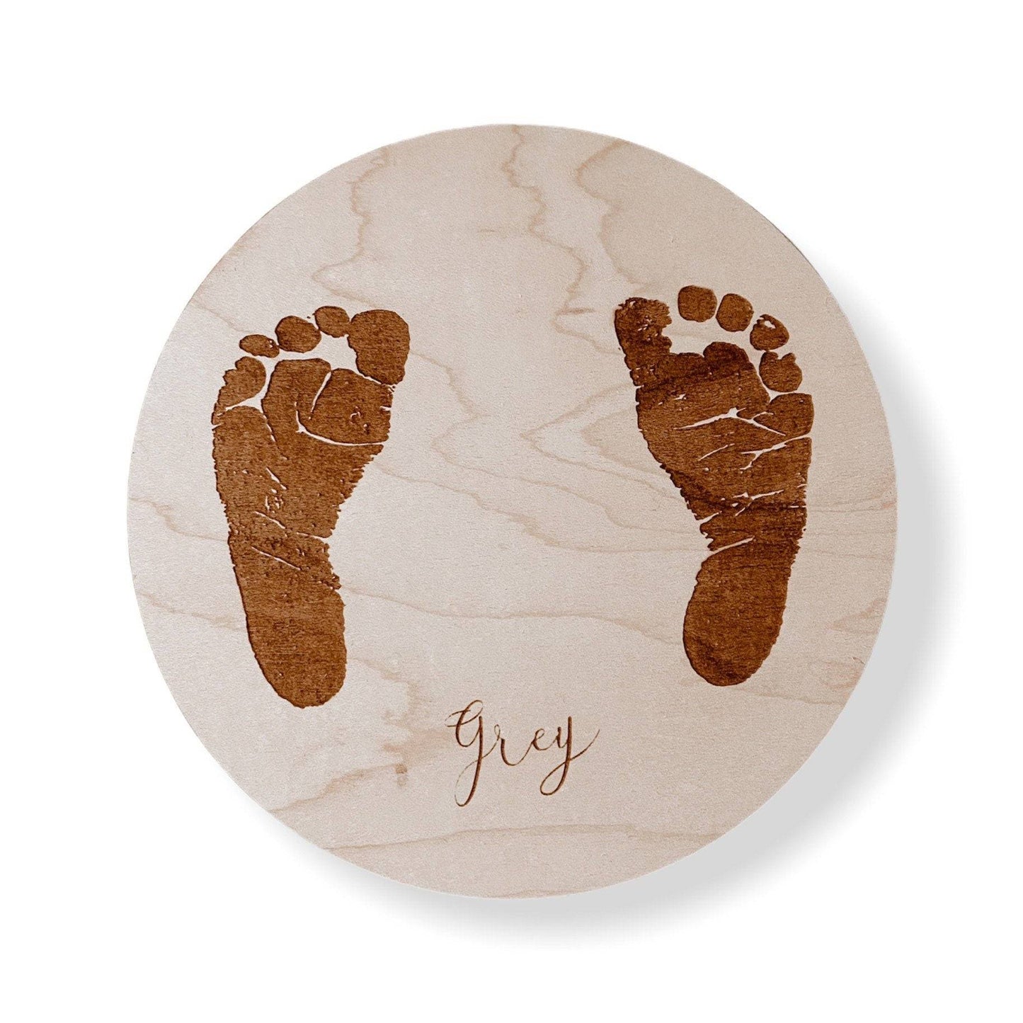 Baby Footprint Sign - Nursery Decor - Custom Baby Sign