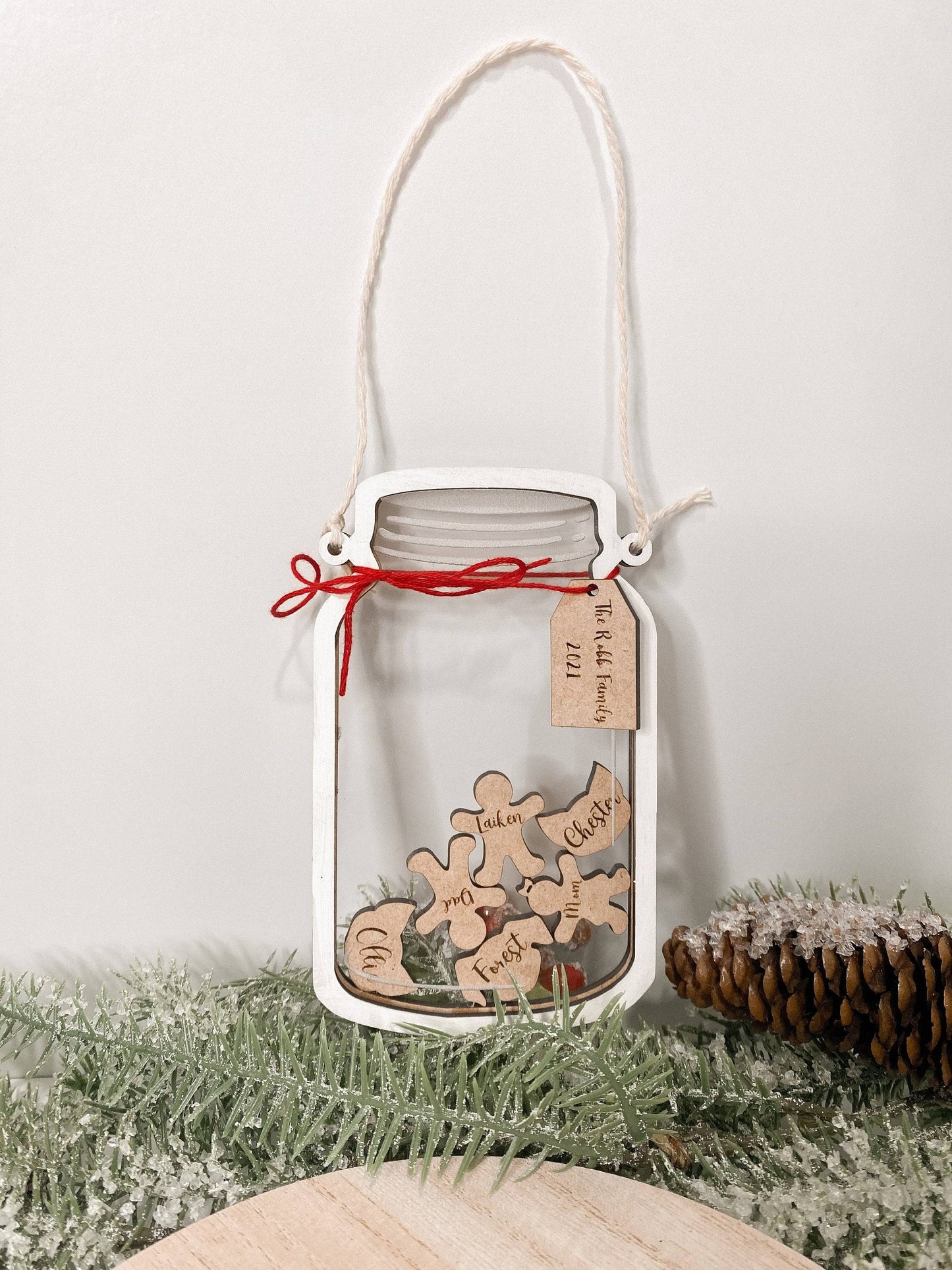 Personalized Family Jar Ornament