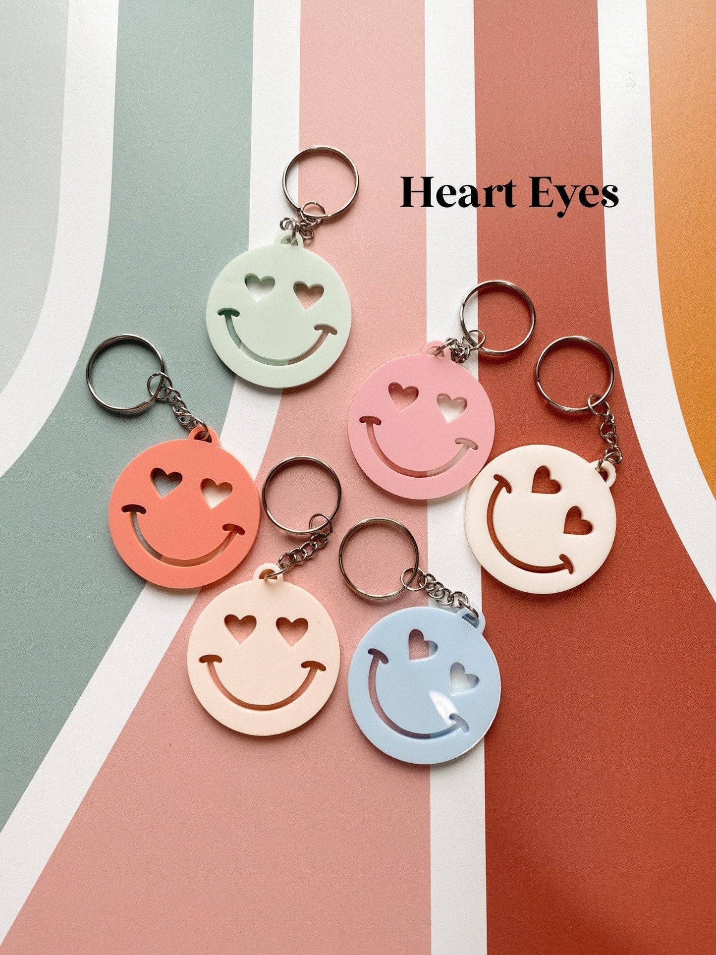 Retro Smiley Keychains
