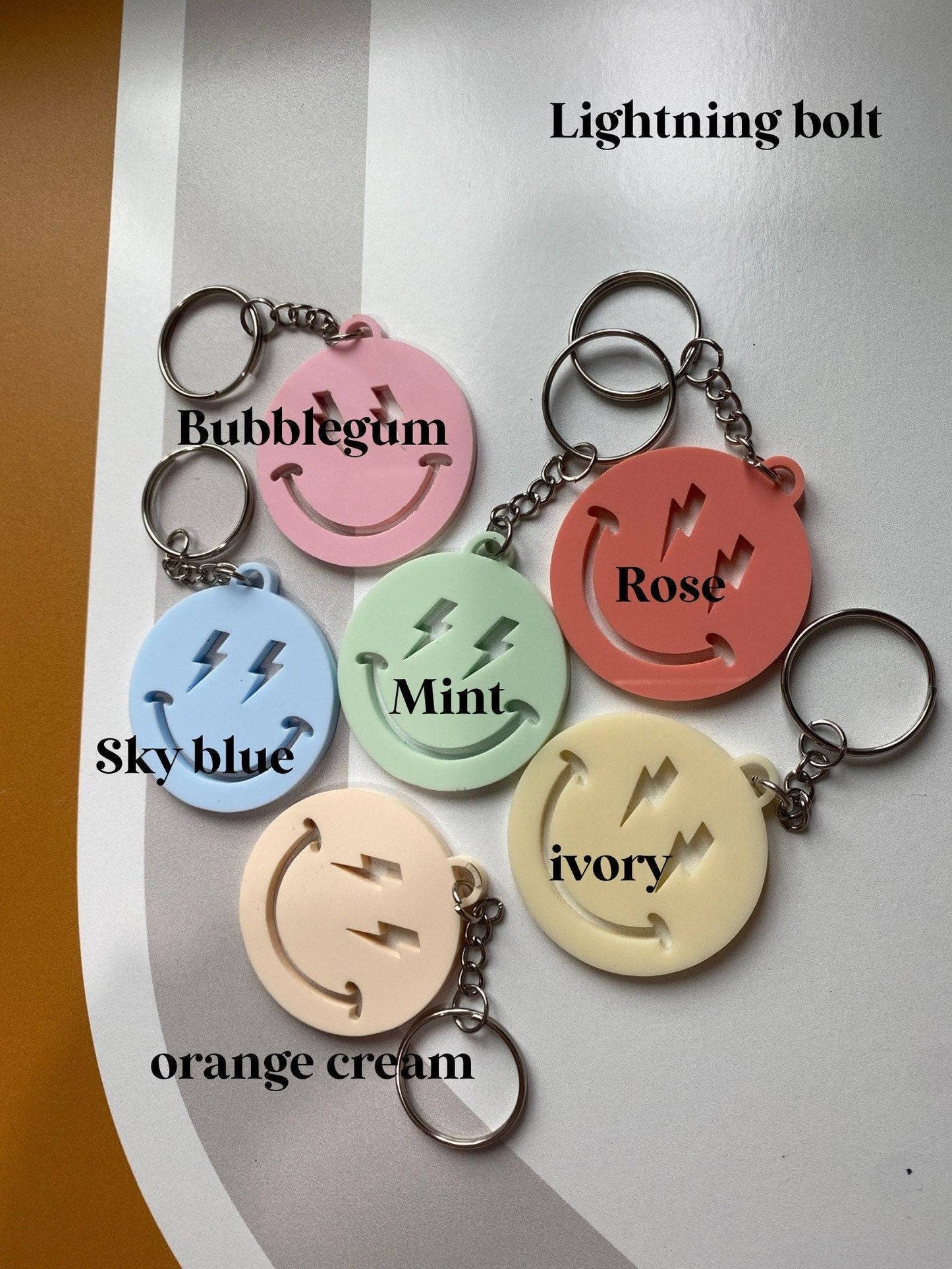 Retro Smiley Keychains