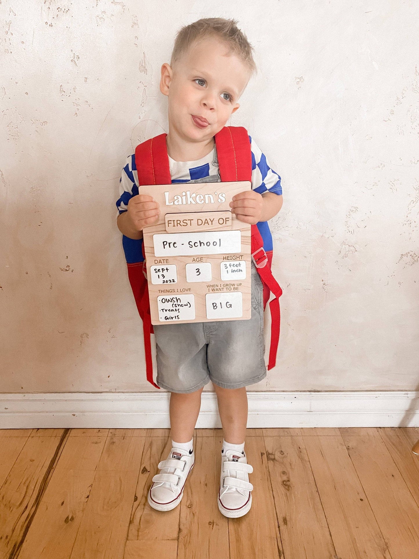 Personalized First/Last Day Of School Sign