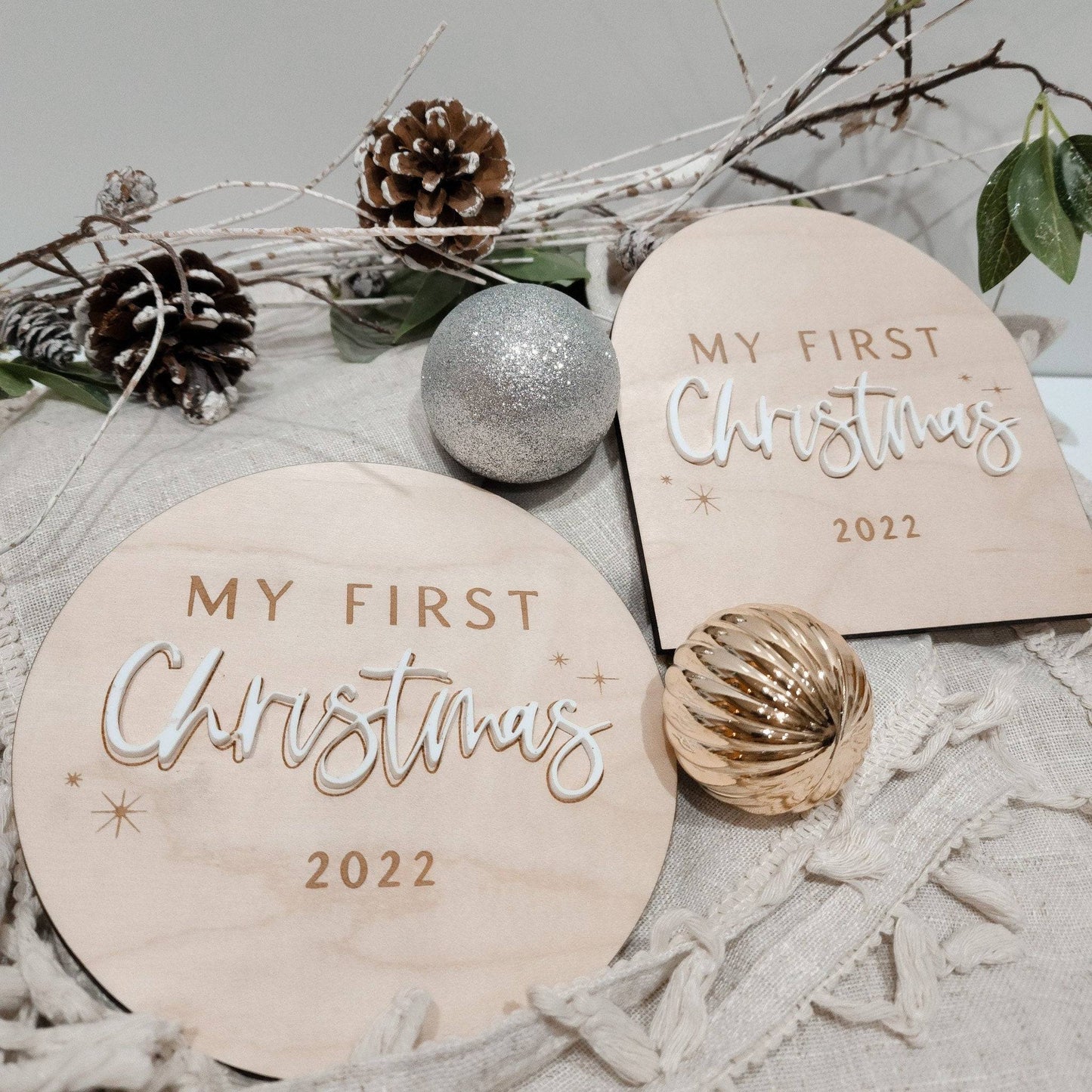 First Christmas Sign - Christmas Decor - Baby Christmas Sign