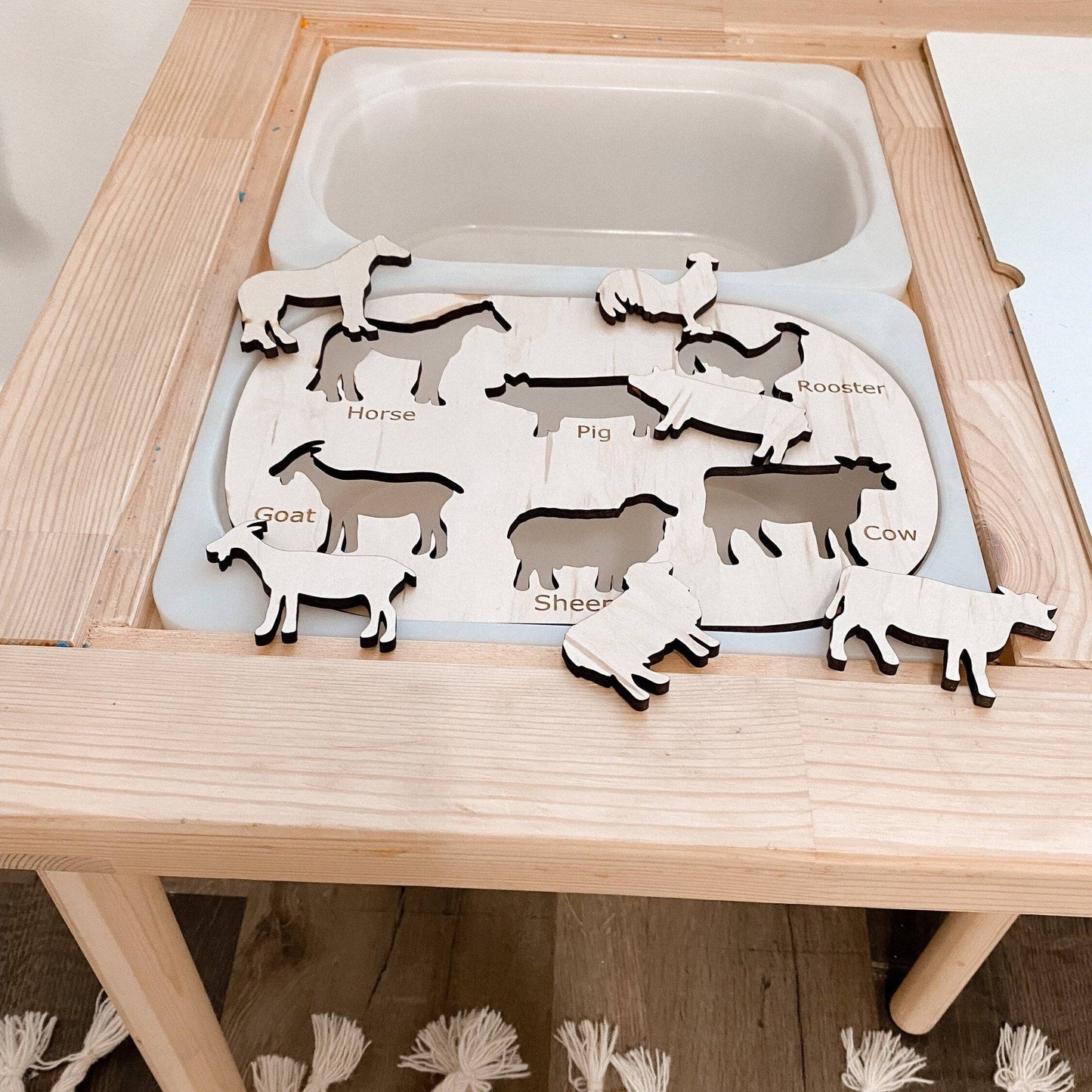 Farm Animals Sensory Bin Insert