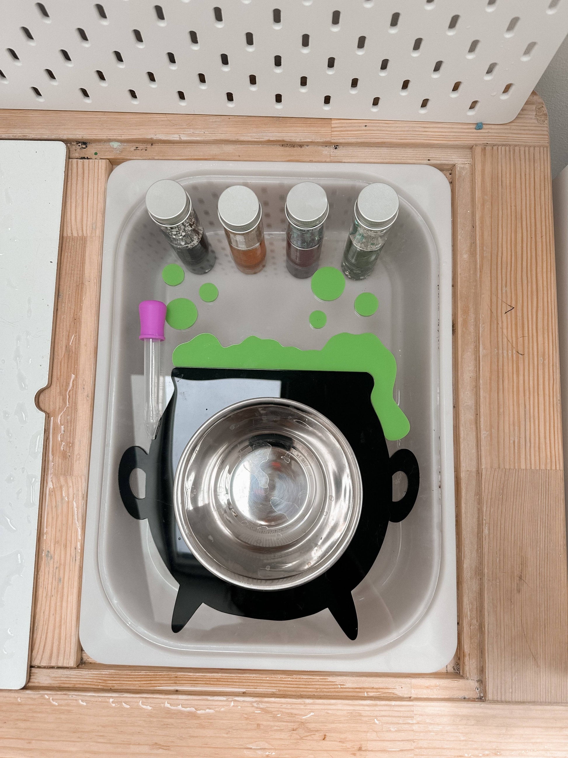 Halloween Cauldron Sensory Bin Insert