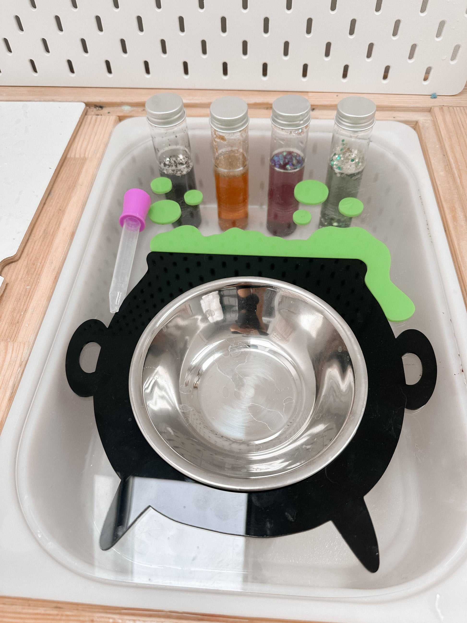 Halloween Cauldron Sensory Bin Insert