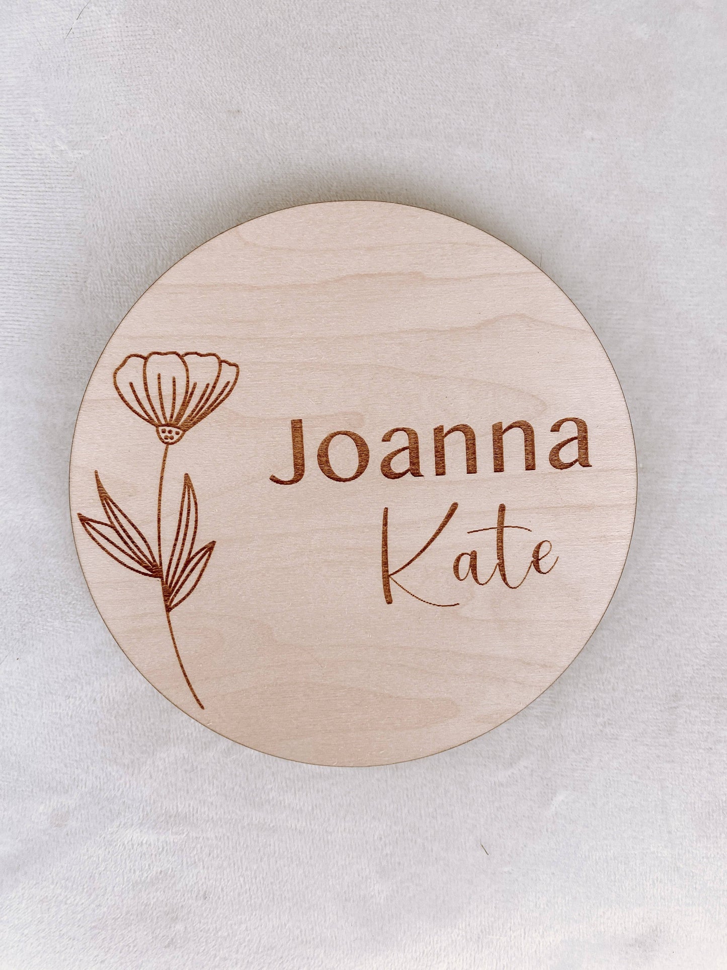 Flower Name Sign - Nursery Decor