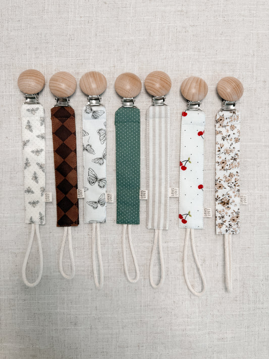 Fabric Pacifier Clip (Collection 2)
