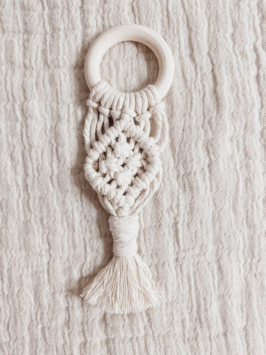 Diamond Shape Macrame Teether