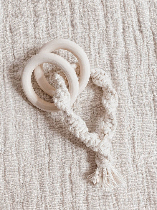 Double Ring Macrame Teether