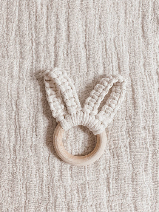 Macrame Bunny Ear Teether