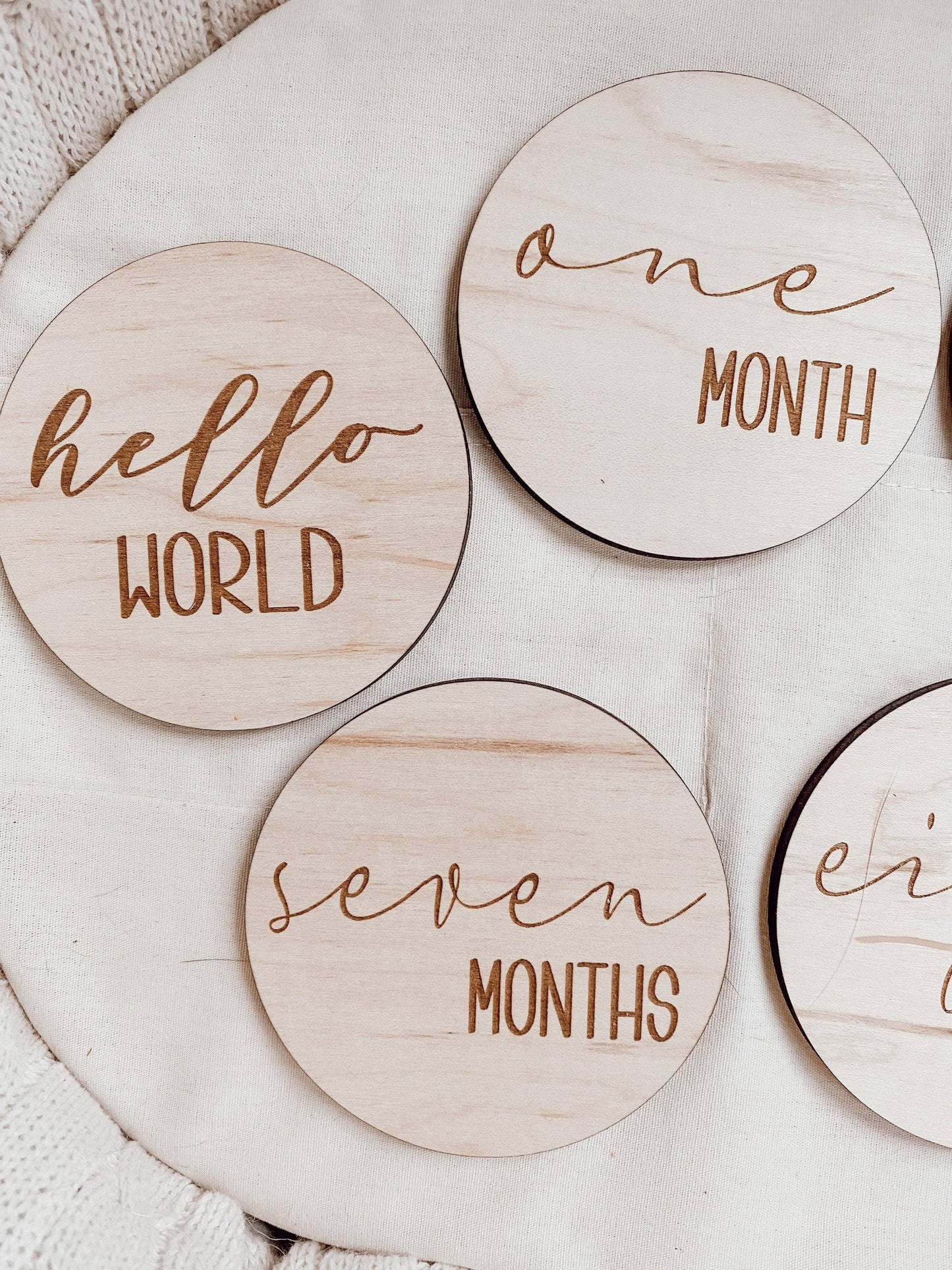 Circle Milestone Signs - Milestone Cards - Nursery Decor