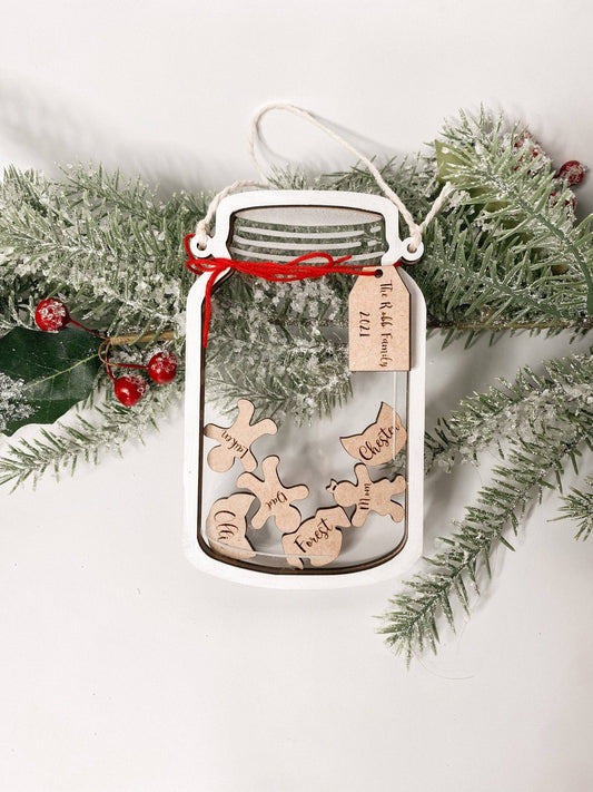 Personalized Family Jar Ornament