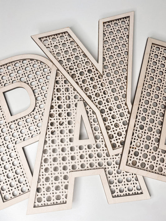 Faux Cane Letters - Nursery Decor - Rattan Letters