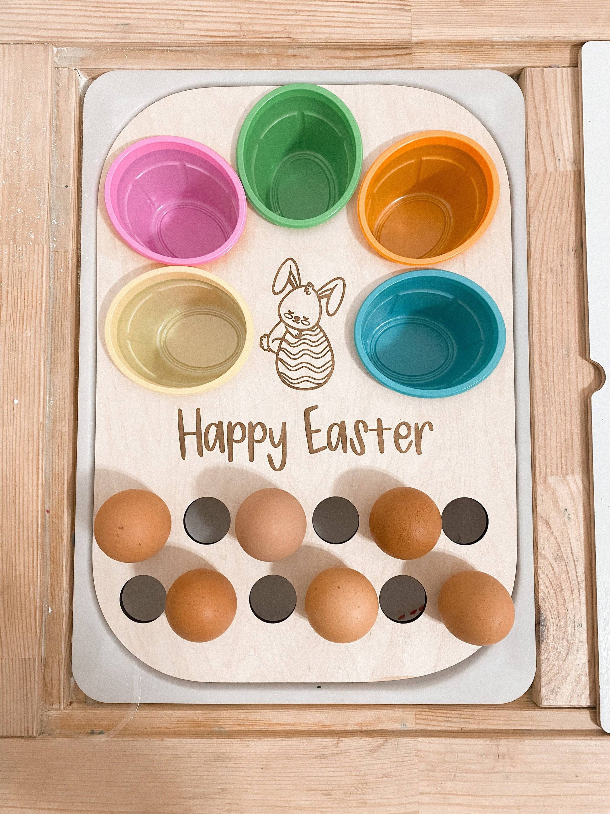 Easter Egg Dye Sensory Bin Insert