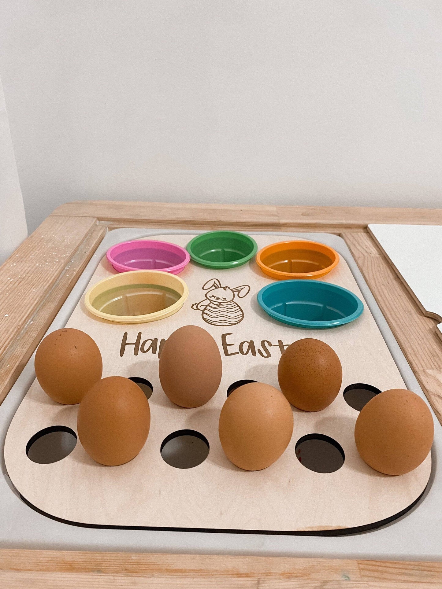 Easter Egg Dye Sensory Bin Insert