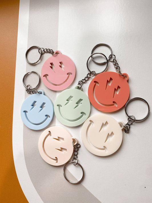 Retro Smiley Keychains