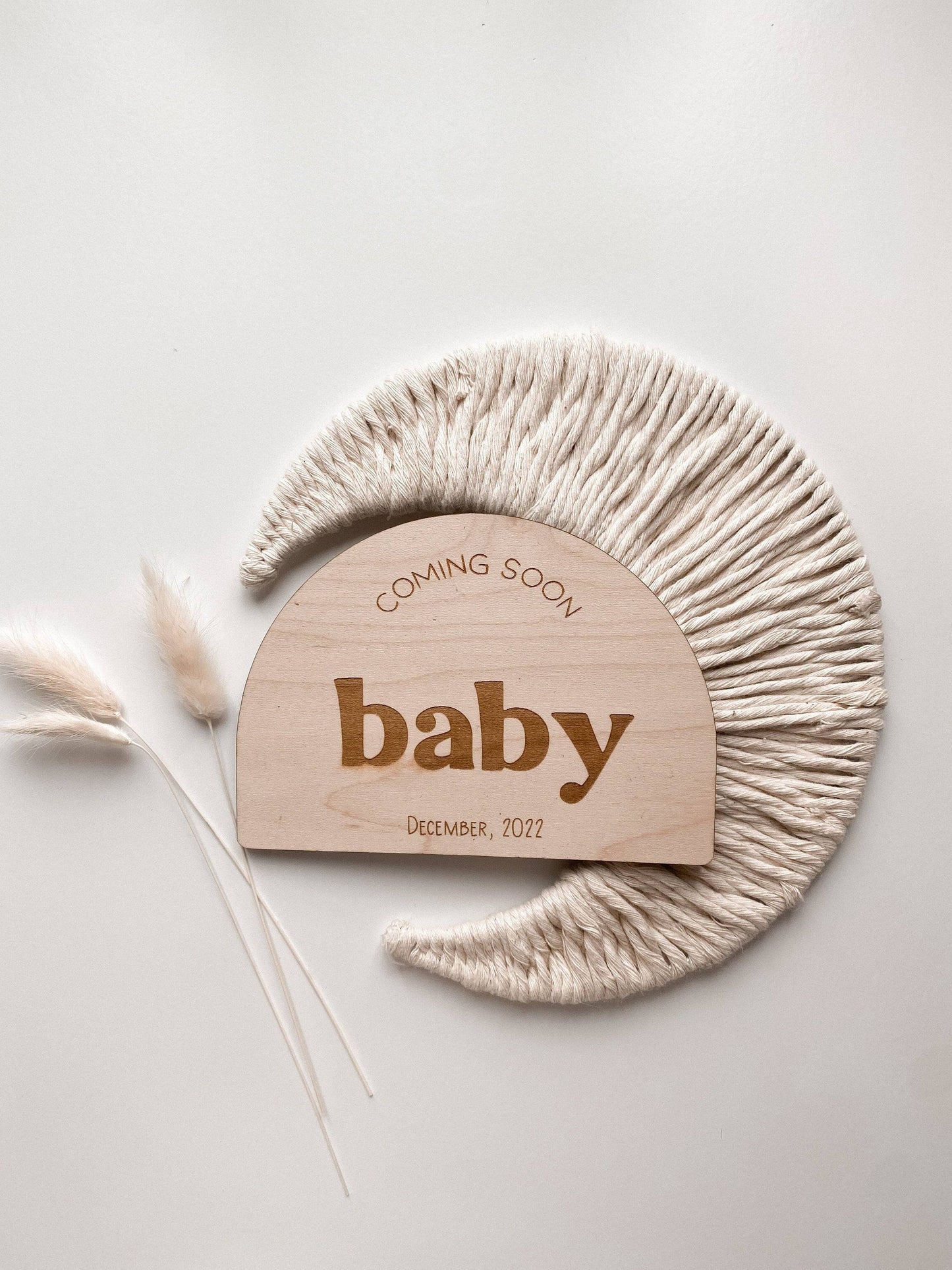 Coming Soon Baby Announcement - Nursery Decor - Arch Sign