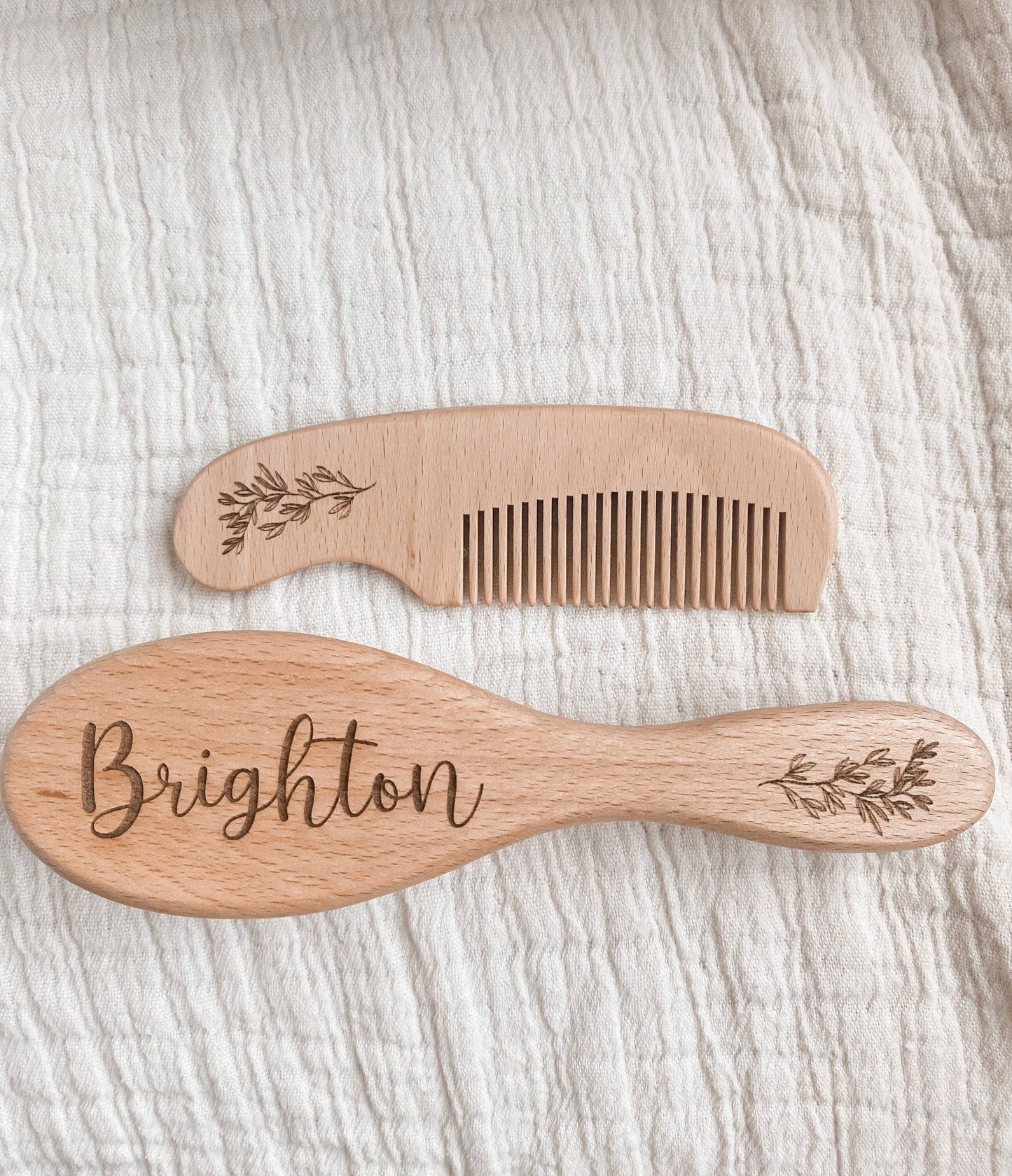 Custom Wooden Baby Hair Brush - Engraved Baby Hair Brush