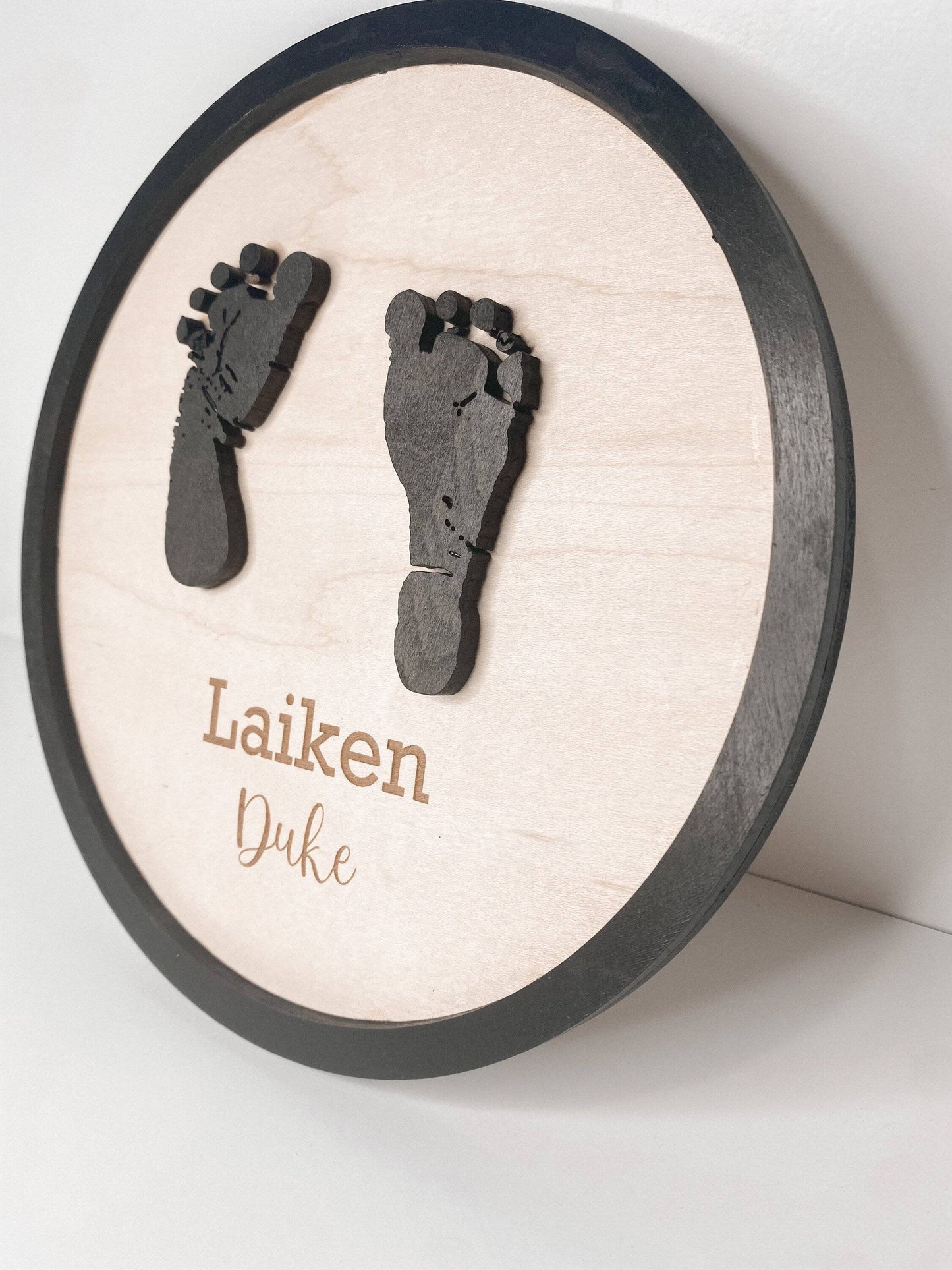 Personalized Footprint Keepsake Sign