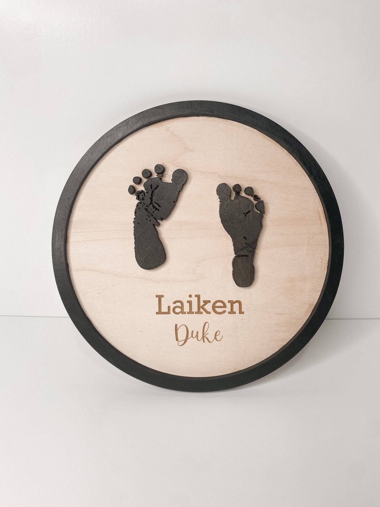 Personalized Footprint Keepsake Sign