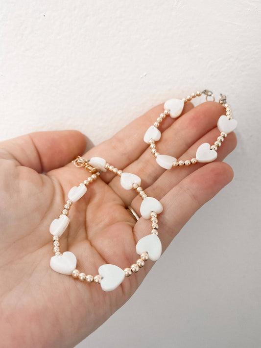 White heart Bracelet