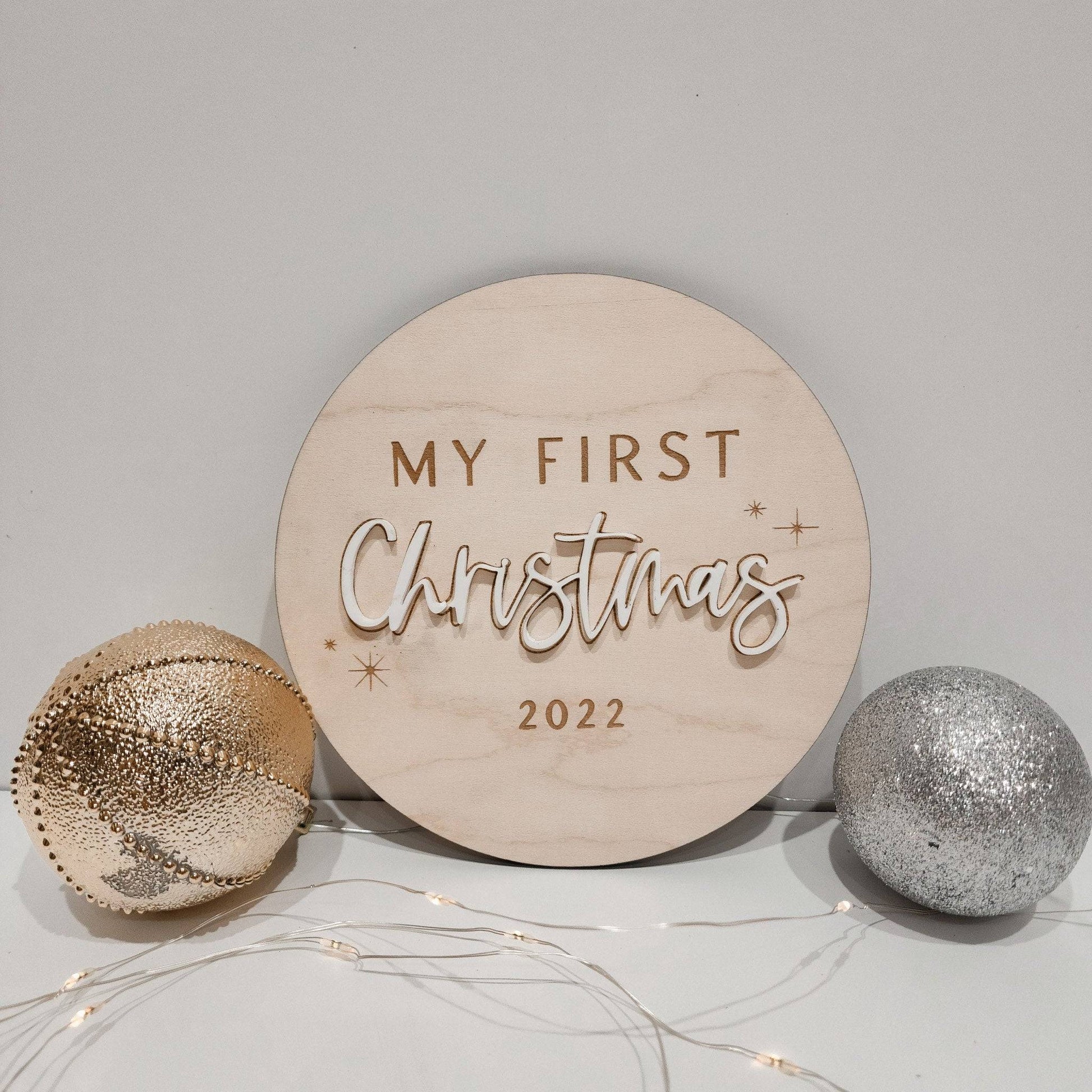 First Christmas Sign - Christmas Decor - Baby Christmas Sign