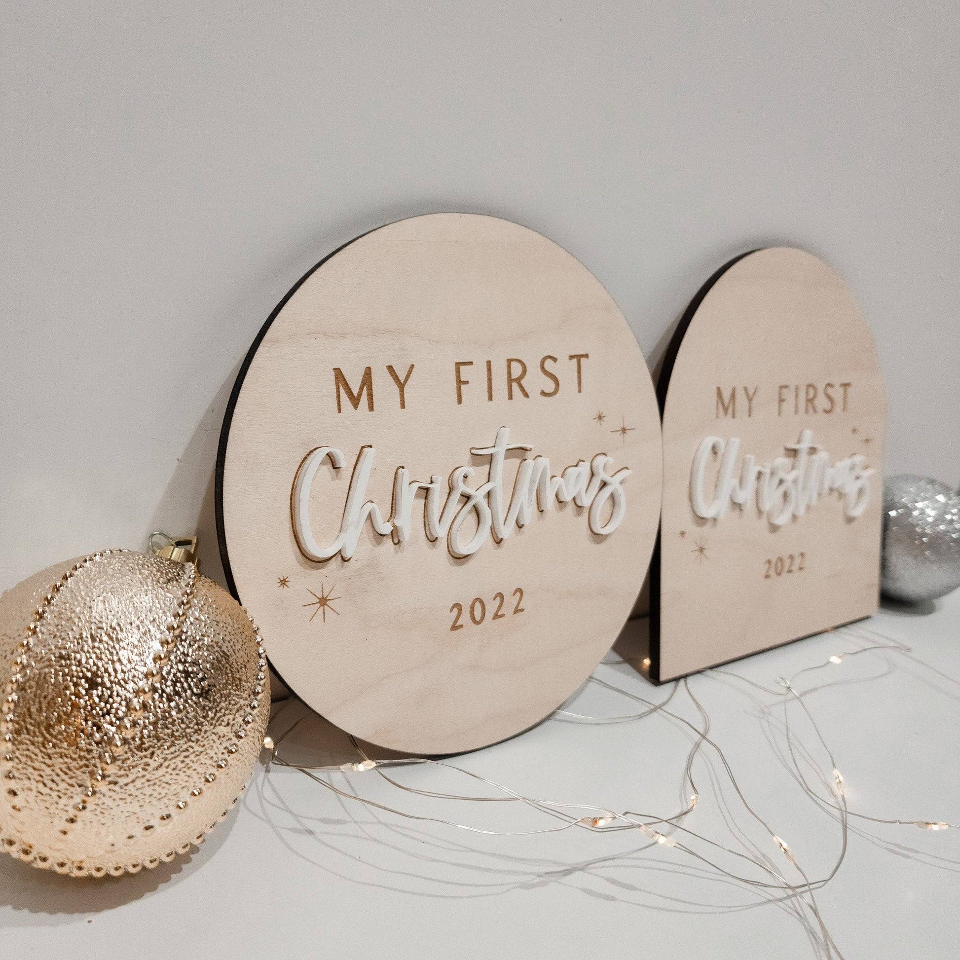 First Christmas Sign - Christmas Decor - Baby Christmas Sign