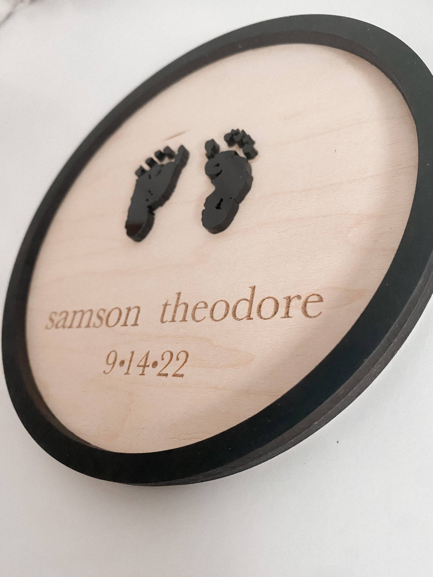 Personalized Footprint Keepsake Sign