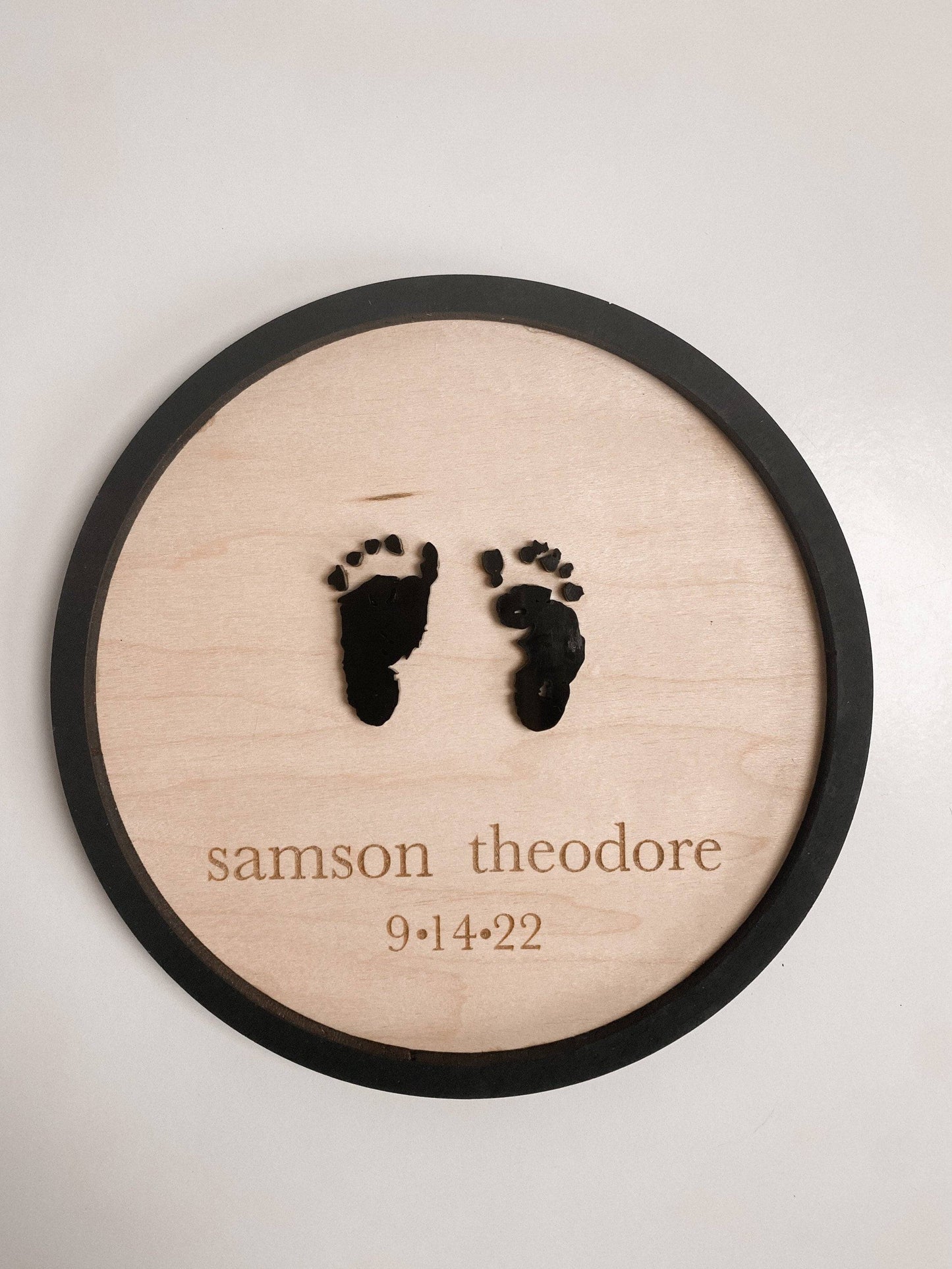 Personalized Footprint Keepsake Sign